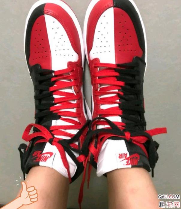 AJ1阴阳鞋带怎么系 AJ1阴阳鞋带系法图解