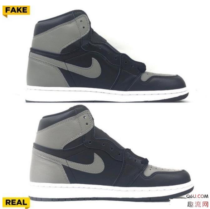 AJ1影子怎么看真假 AJ1 shadow真假鉴定方法