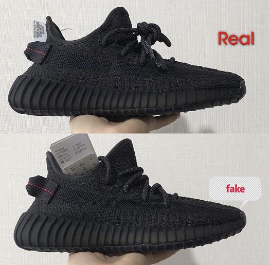 椰子350黑满天星如何快速辨别真假 yeezy 350 v2黑满天星真假对比图