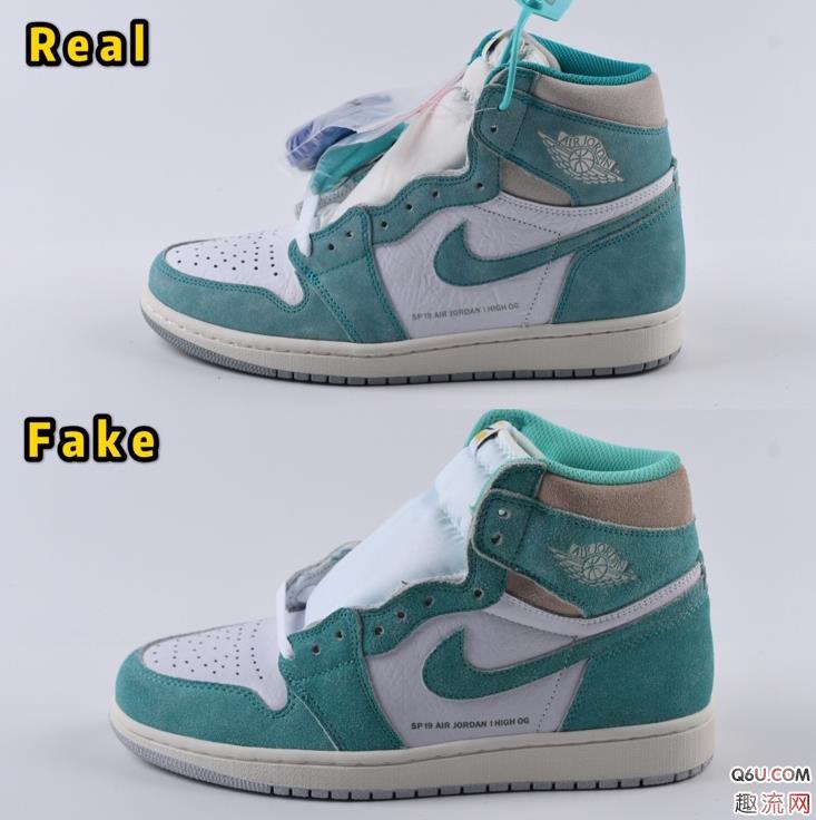 AJ1蒂芙尼绿真假如何辨别 AJ1蒂芙尼真假对比图