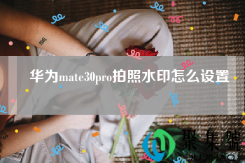 华为mate30pro拍照水印怎么设置