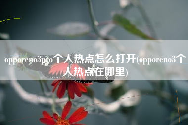 opporeno3pro个人热点怎么打开(opporeno3个人热点在哪里)