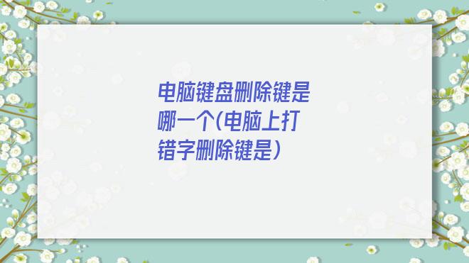 电脑键盘删除键是哪一个(电脑上打错字删除键是)
