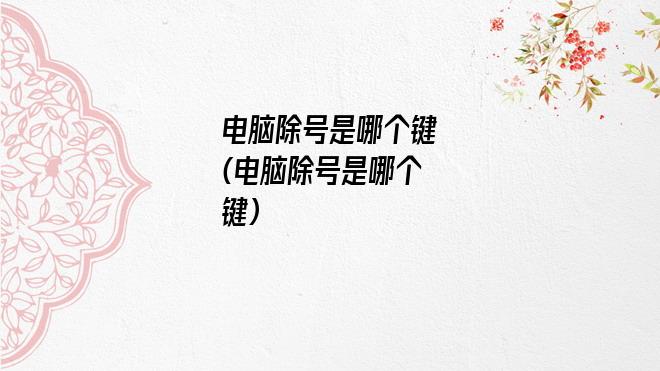 电脑除号是哪个键(电脑除号是哪个键)