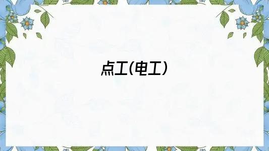 点工(电工)