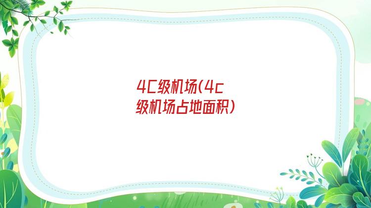 4C级机场(4c级机场占地面积)