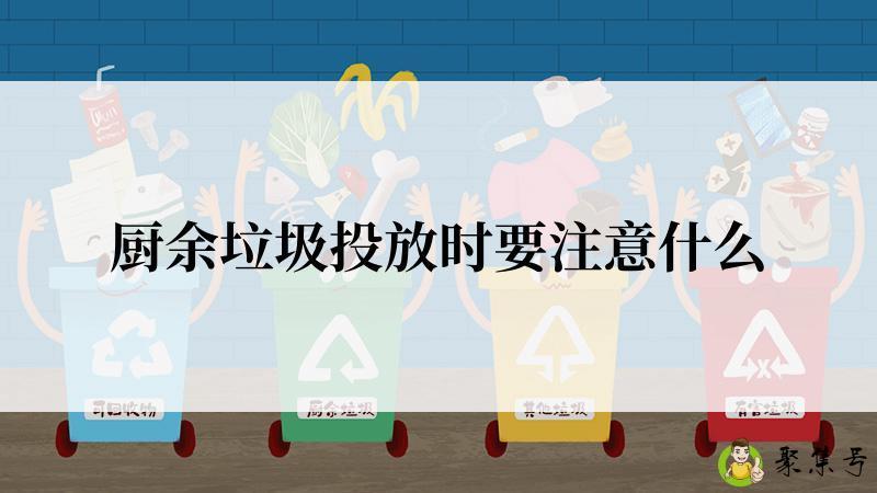 厨余垃圾投放时要注意什么