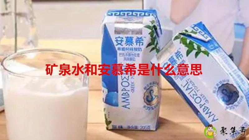 矿泉水和安慕希是什么意思