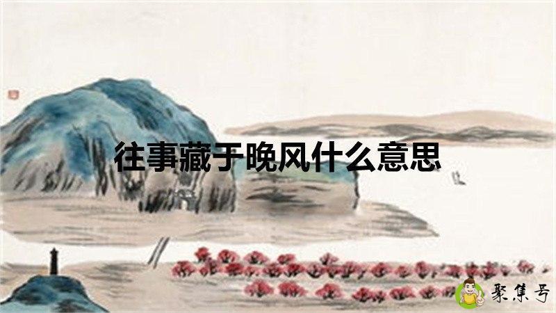 往事藏于晚风什么意思