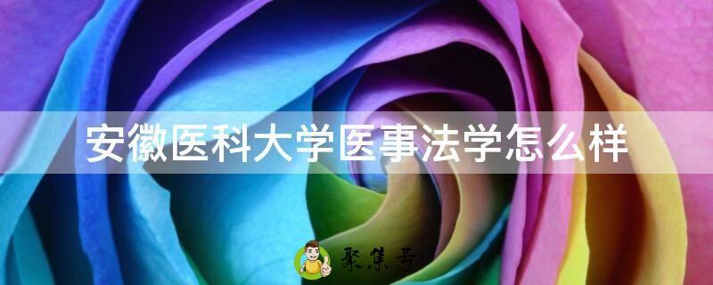 安徽医科大学医事法学怎么样