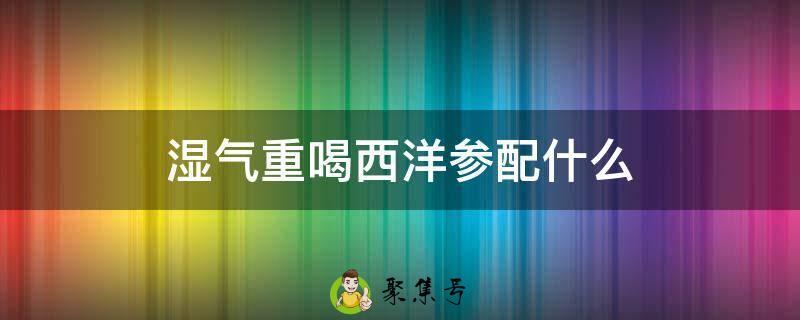 湿气重喝西洋参配什么