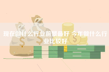 现在做什么行业前景最好 今年做什么行业比较好