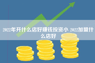 2022年开什么店好赚钱投资小 2022加盟什么店好