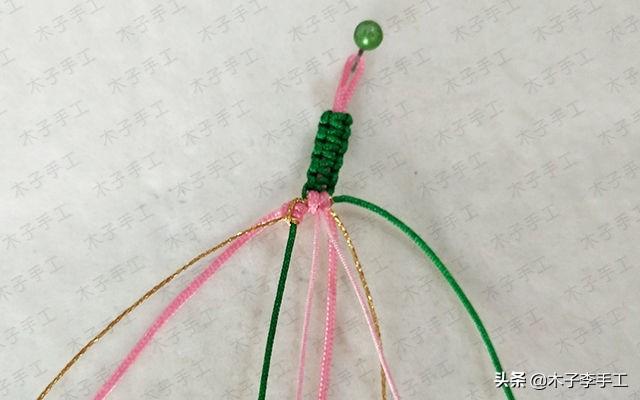 时下非常火的桃花手链,这么详细的编织教程,你还怕学不会吗