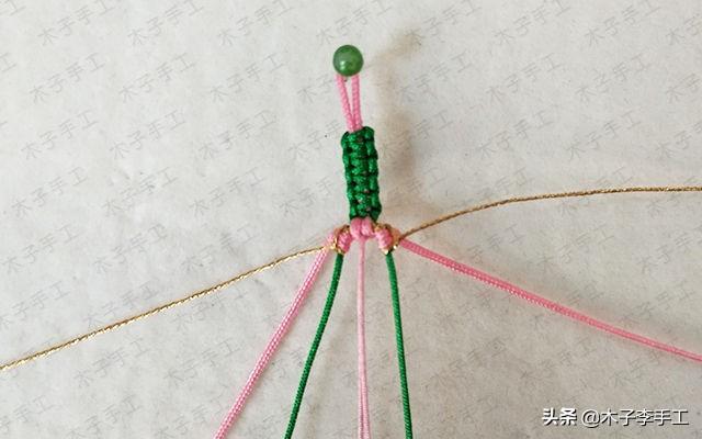 时下非常火的桃花手链,这么详细的编织教程,你还怕学不会吗