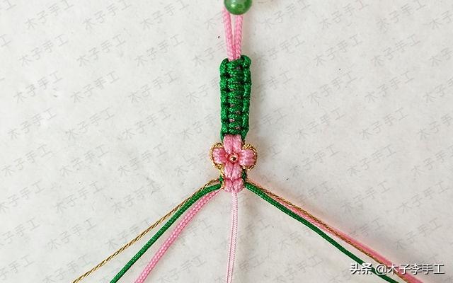 时下非常火的桃花手链,这么详细的编织教程,你还怕学不会吗