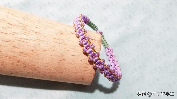 时下非常火的桃花手链,这么详细的编织教程,你还怕学不会吗