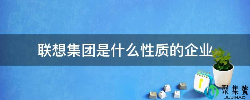 联想集团是什么性量的企业