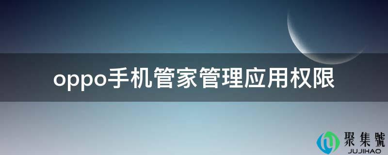 oppo手机管家办理应用权限