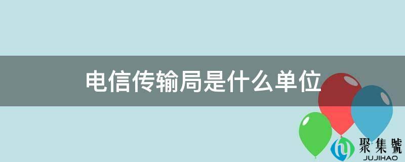 电信传输局是什么单元