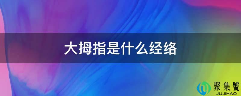 大拇指是什么经络