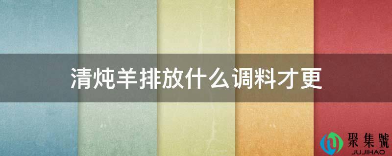 清炖羊排放什么调料才更