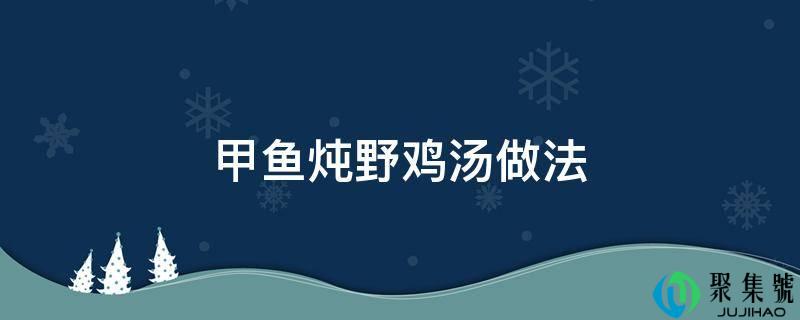团鱼炖野鸡汤做法