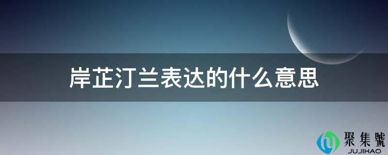 岸芷汀兰表达的什么意思