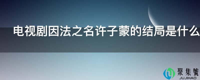 电视剧因法之名许子蒙的结局是什么