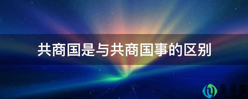 共商国是与共商国是的区别