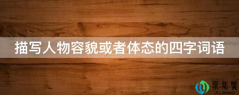 描写人物容貌或者身形的四字词语