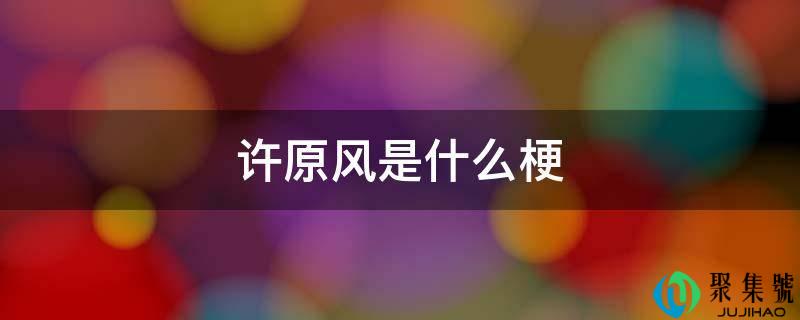 许原风是什么梗