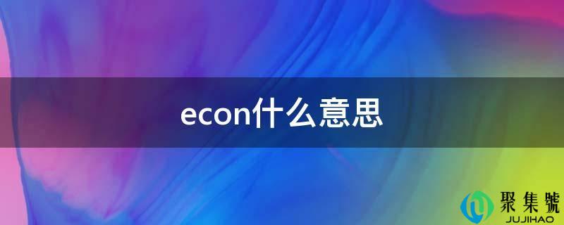 econ什么意思