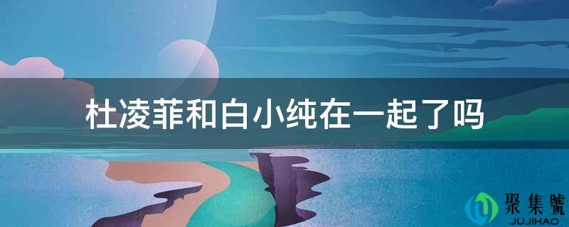 杜凌菲和白小纯在一路了吗