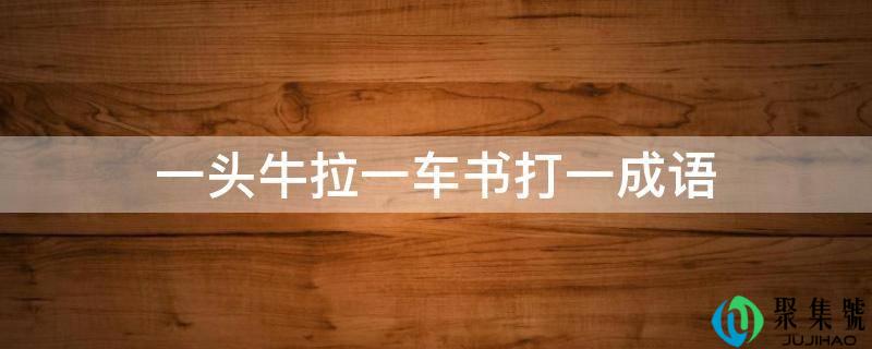 一头牛拉一车书打一成语