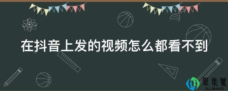 在抖音上发的视频怎么都看不到