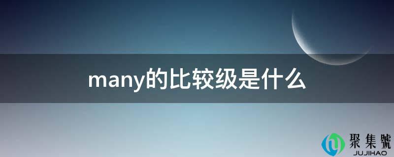 many的比力级是什么