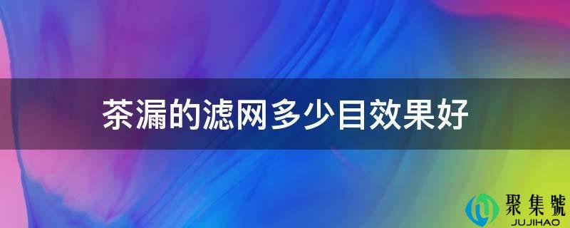 茶漏过滤网多少目合适(茶叶过滤网用多少目的)