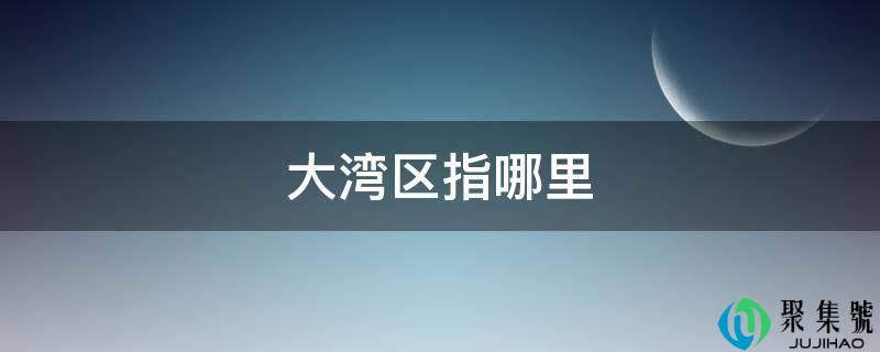 大湾区指哪里