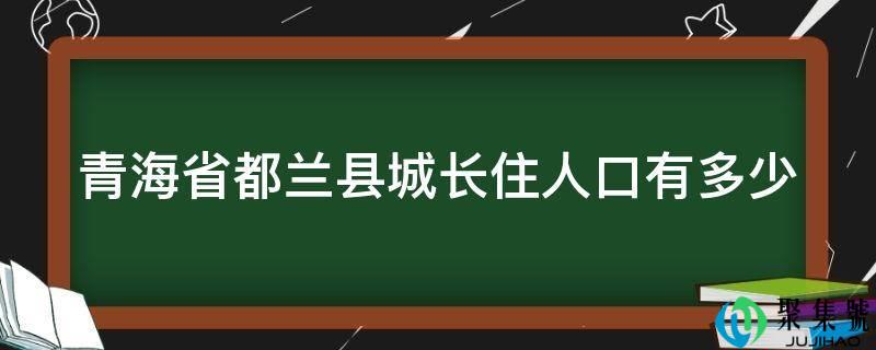 青海省都兰县城长住生齿有几