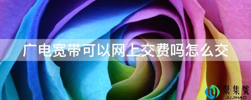 广电宽带可以网上交费吗怎么交