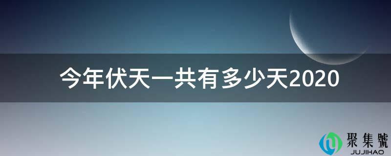 今年伏天一共有多少天2020