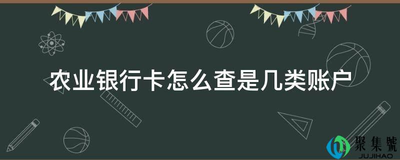 农业银行卡怎么查是几类账户