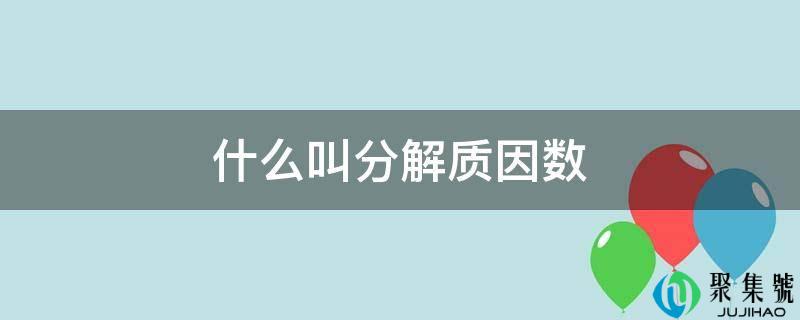 什么叫分解质因数