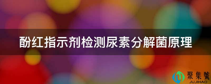 酚红指示剂检测尿素分解菌原理