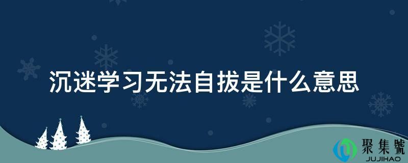 沉迷学习无法自拔是什么意思