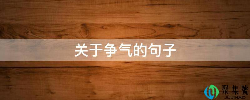 关于争气的句子