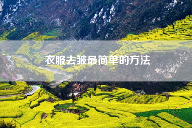 衣服去皱最简单的方法