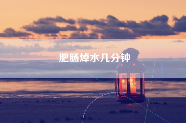 肥肠焯水几分钟