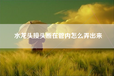 水龙头接头断在管内怎么弄出来